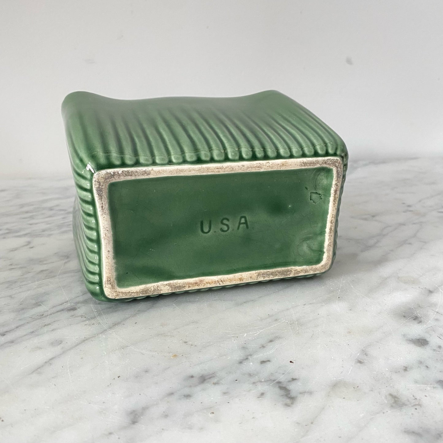 Vintage Green Rectangular Planter
