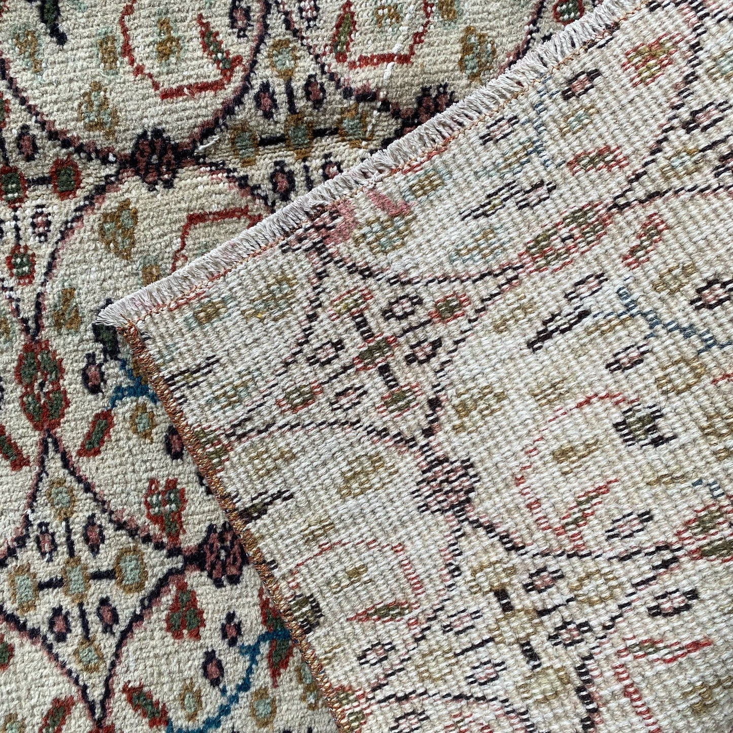 "CELINE" Vintage Hand-knotted Rug (3’7” x 6’6”)