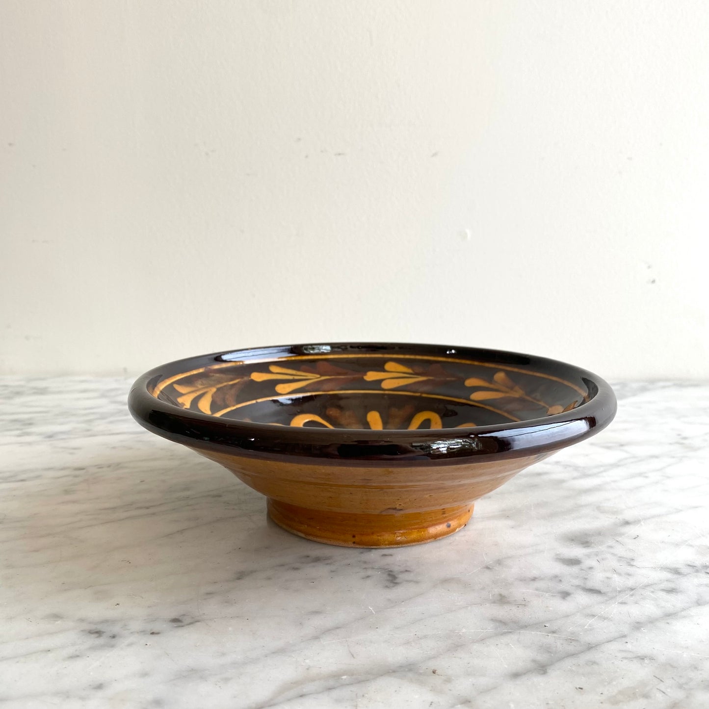 Vintage Hungarian Folk Art Bowl, 8"