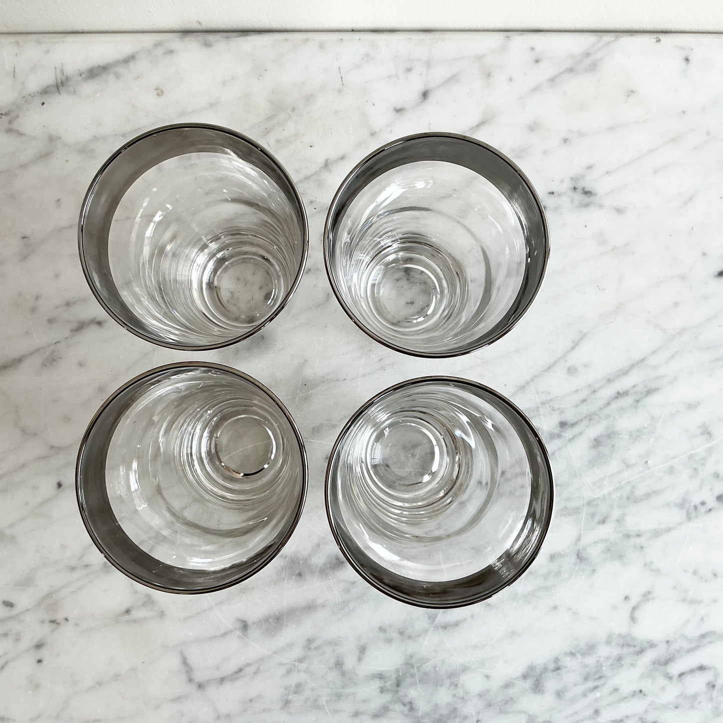 S/4 Vintage Silver Rimmed Glasses