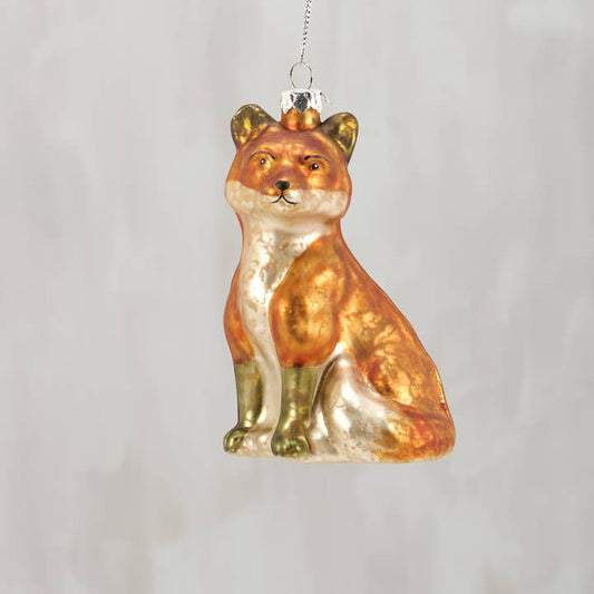 40% OFF: Glass Fox Ornament