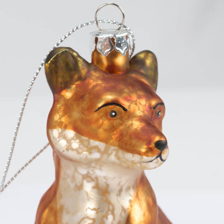 40% OFF: Glass Fox Ornament