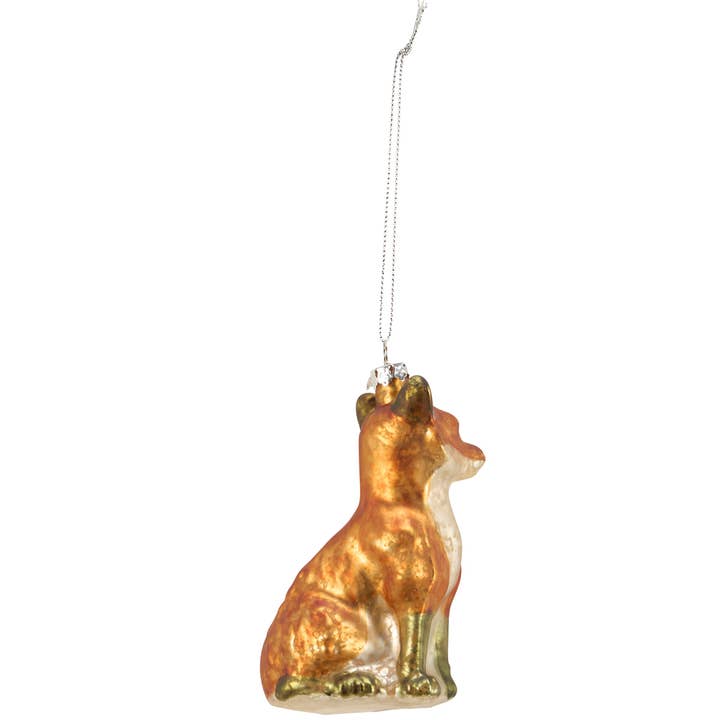 40% OFF: Glass Fox Ornament