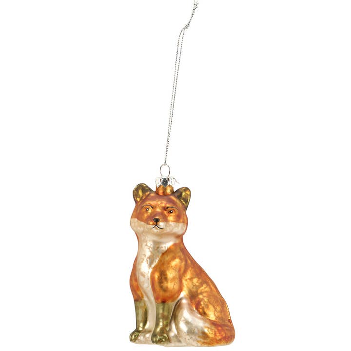 40% OFF: Glass Fox Ornament