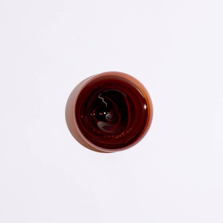 Amber Glass Incense Holder