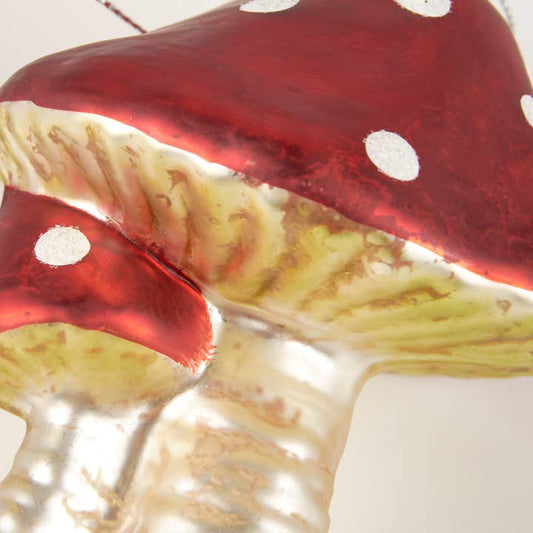 40% OFF: Glass Mushroom Ornament