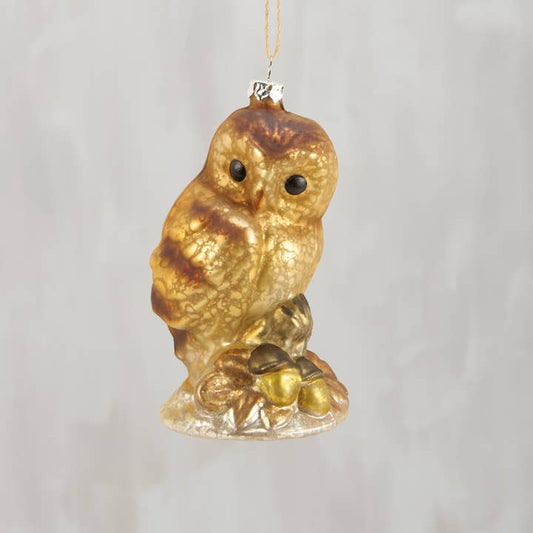 40% OFF: Glass Owl Ornament