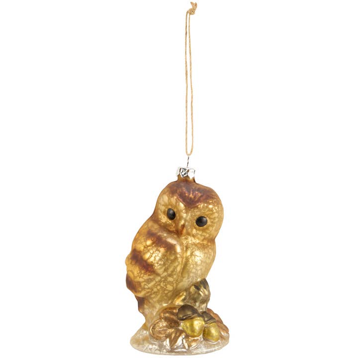 40% OFF: Glass Owl Ornament
