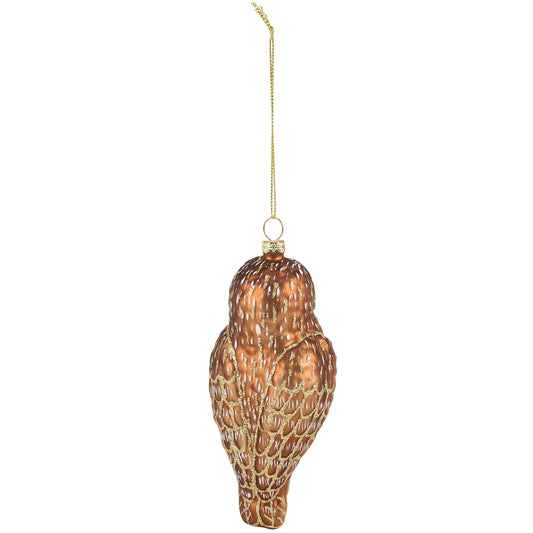 Glass Screech Owl Ornament