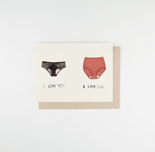 Card: I Like You, I Love You