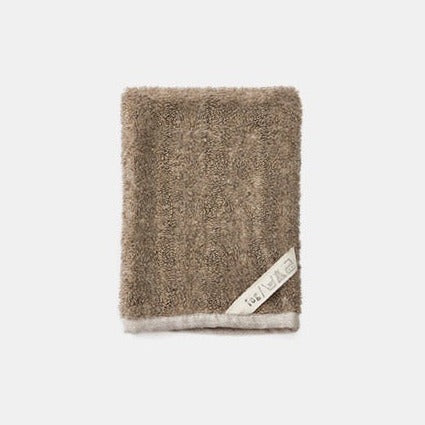 Linen Pile Bath Mitten, Natural