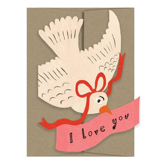 Love You Bird - Die Cut Card