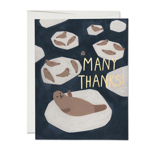 Many Thanks Seal Thank You Greeting Card