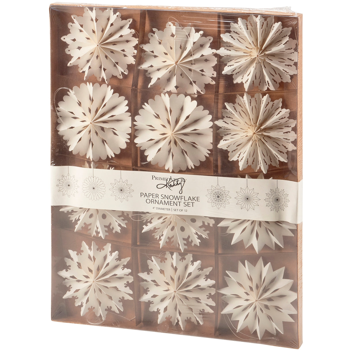 Paper Snow Ornament Set (12-pc)
