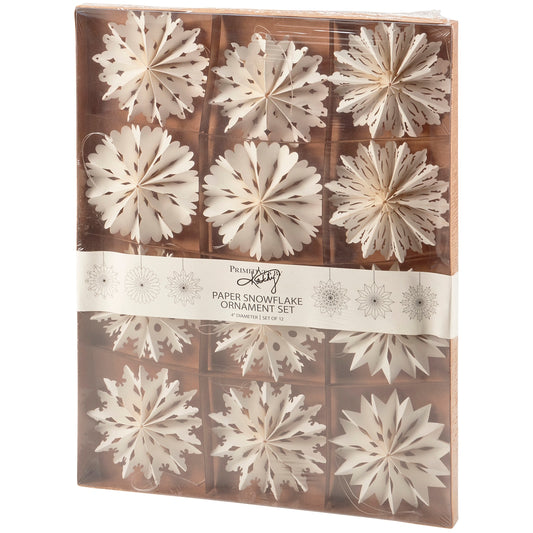 Paper Snow Ornament Set (12-pc)