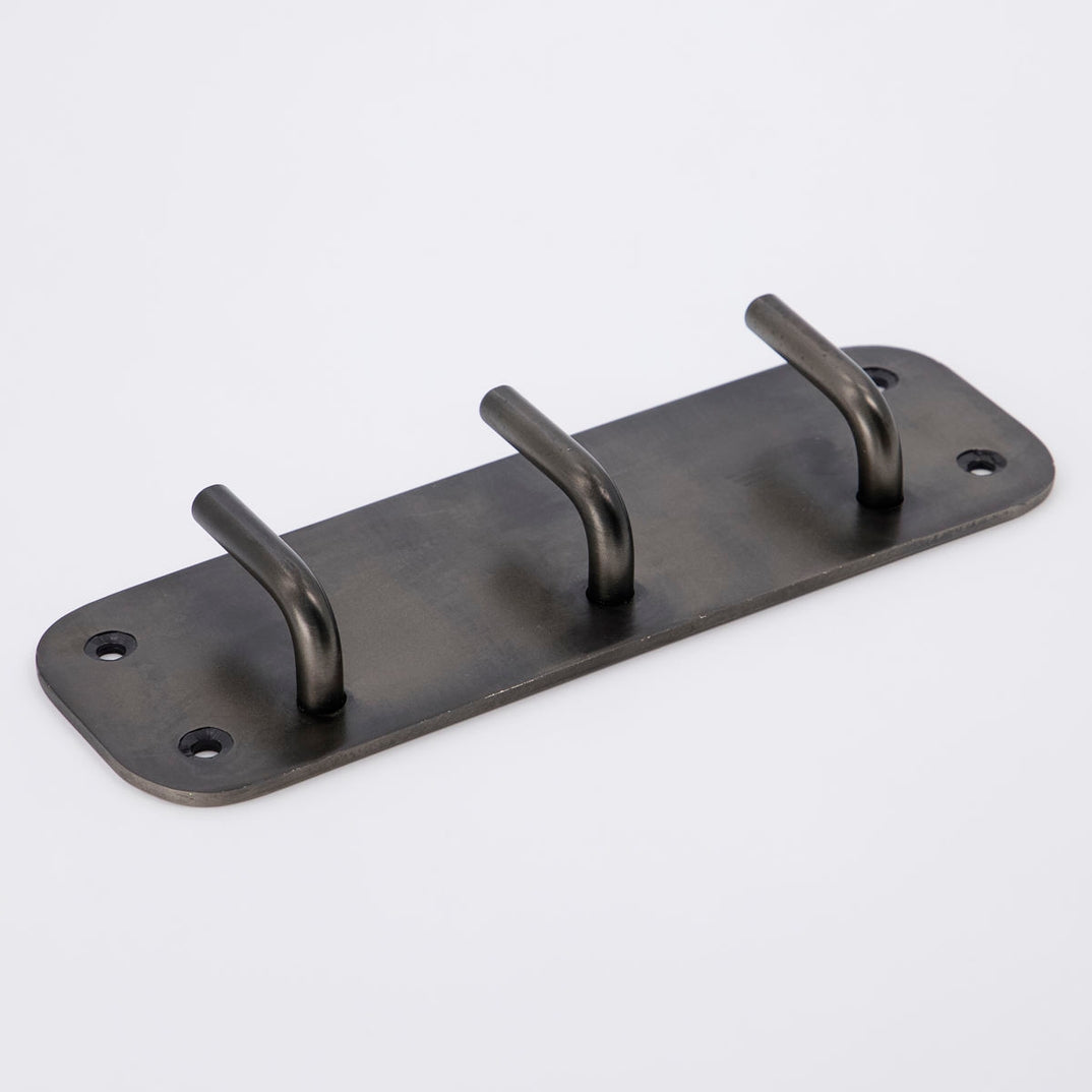 Triple Hook Rack, Black