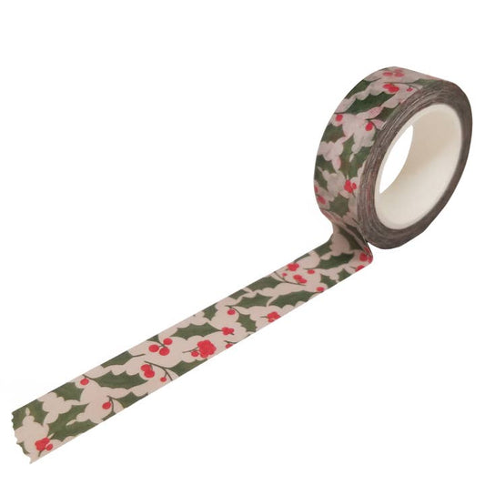 20% OFF: Red and Green Holly Washi Tape