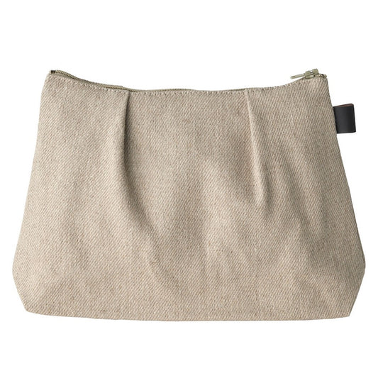 Natural Linen Zippered Pouch by Fog Linen Work