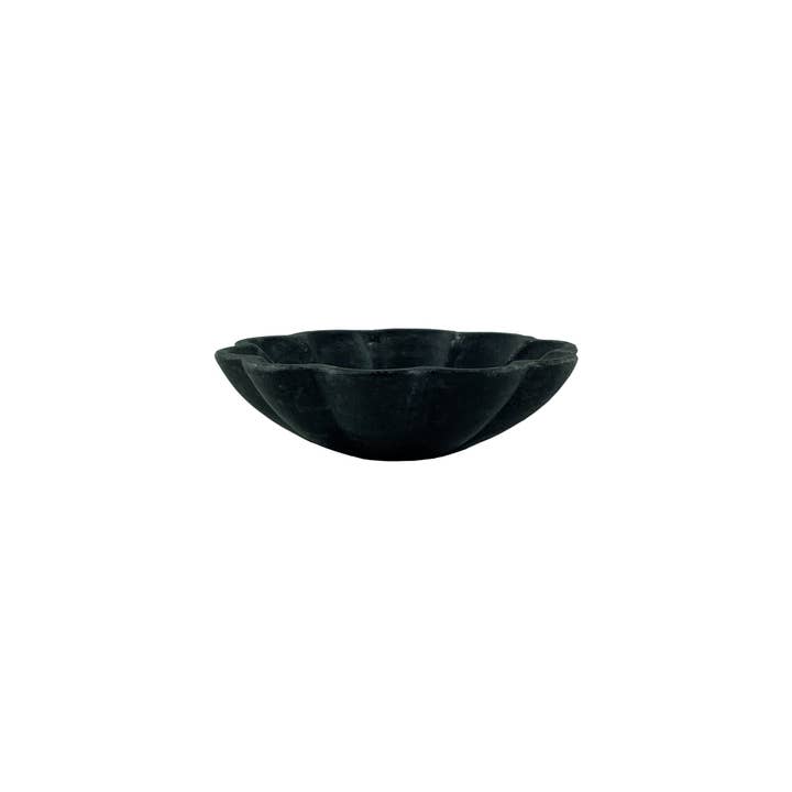 Small Handcrafted Natural Marble Bowl, 6”