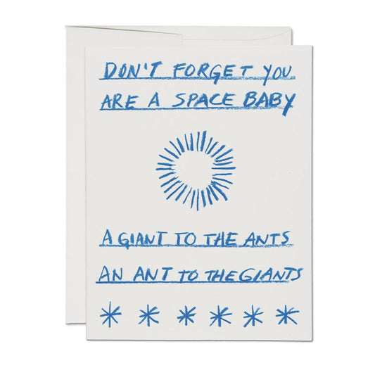 Space Baby Encouragement Greeting Card