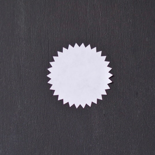 White Starburst Sticker Labels (25-pack)