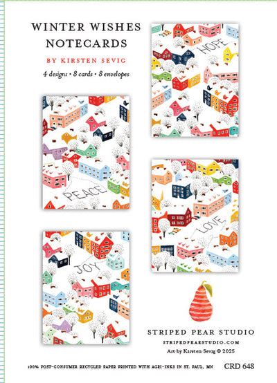 "Winter Wishes" Notecards by Kirsten Sevig