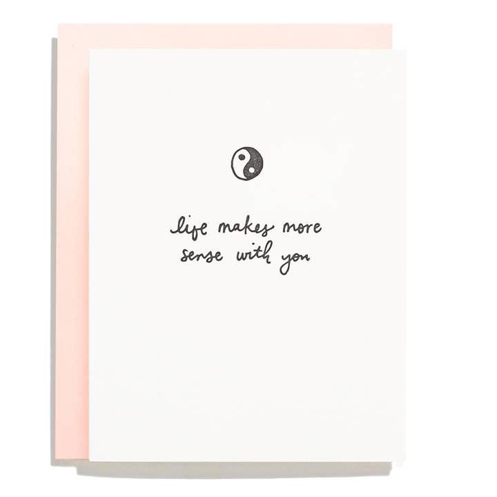 Yin Yang Love - Letterpress Greeting Card