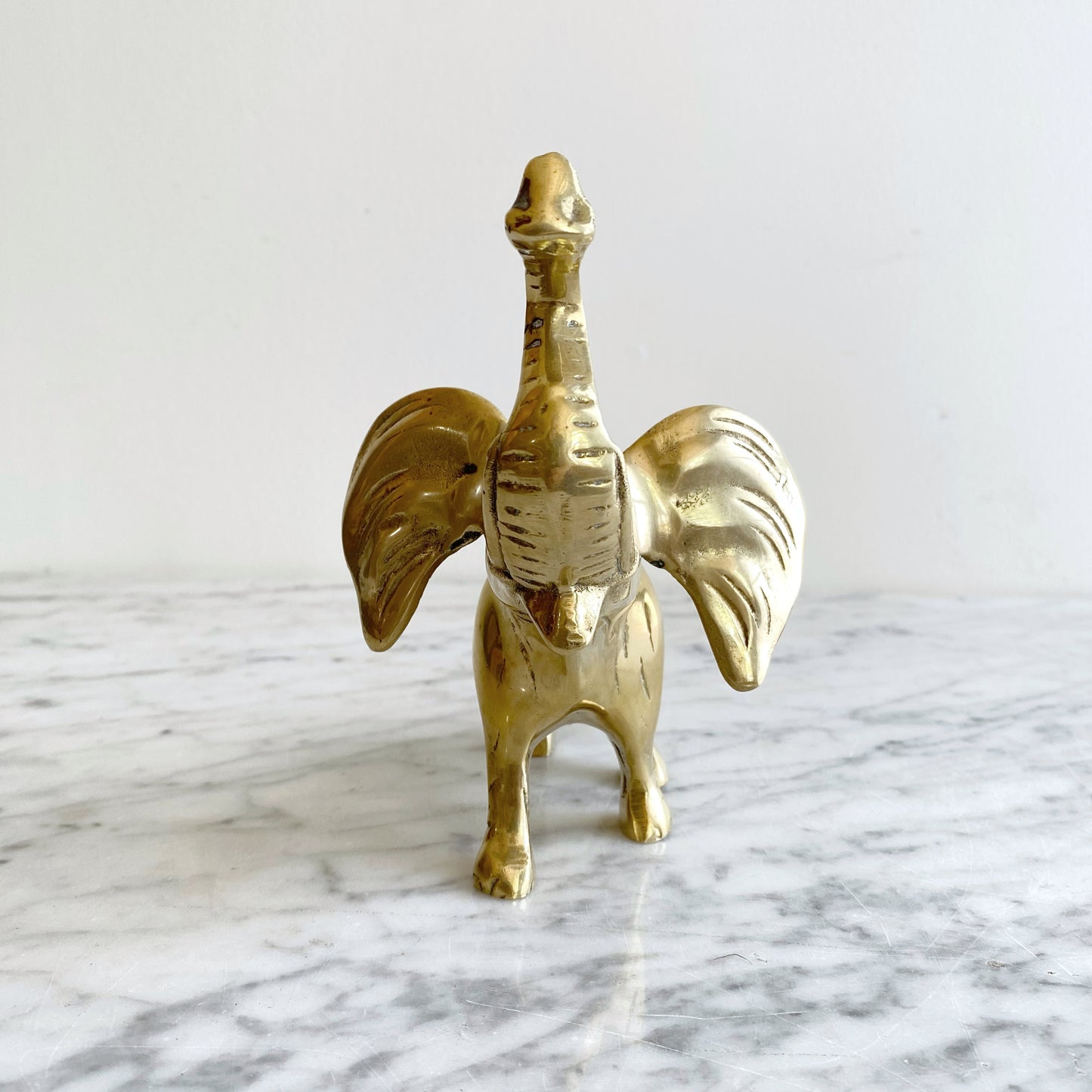 Vintage Brass Elephant, 6"