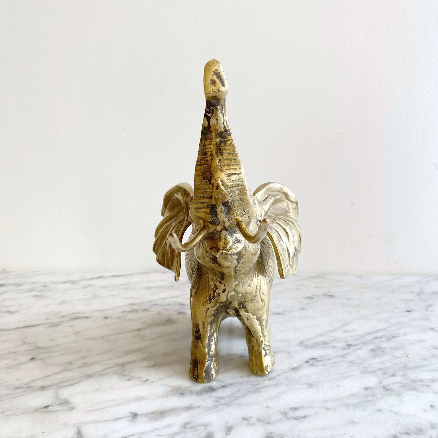 Darling Vintage Brass Elephant, 8.25"