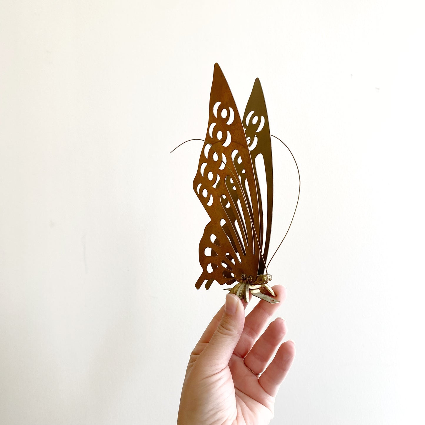 Trio of Vintage Brass Butterflies
