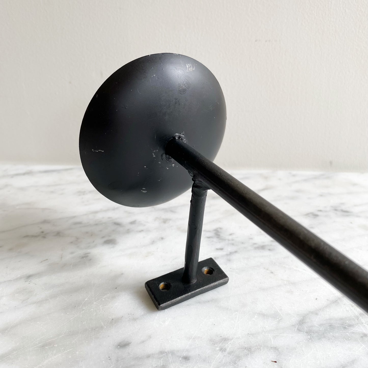 Found Slender Iron Wall Candle Sconce, Single