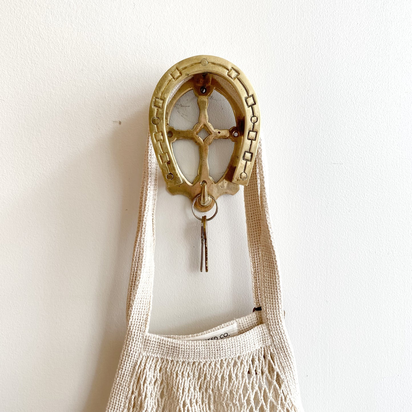 Vintage Brass Horseshoe Wall Hook