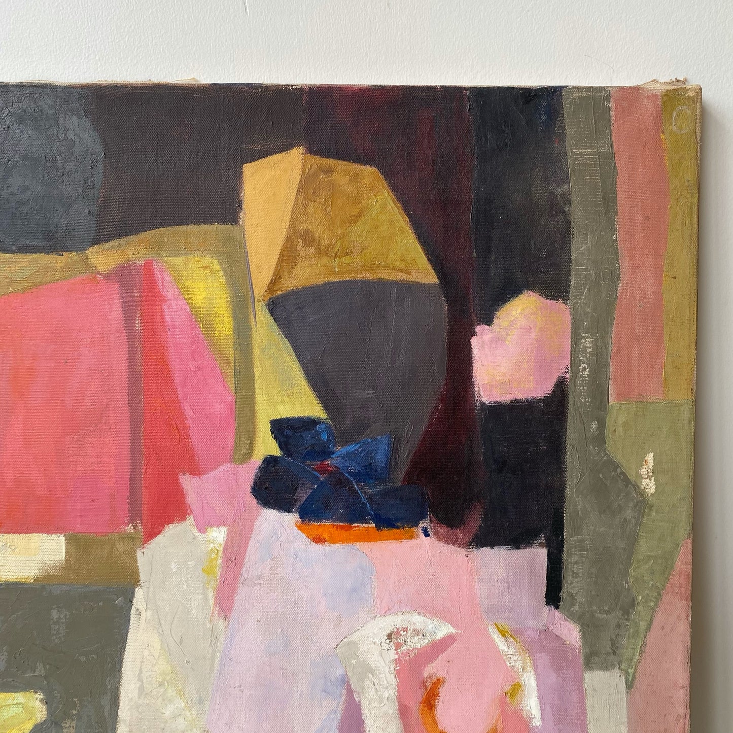 Vintage Original Abstract Painting, Circa 1955 (20" x 26")