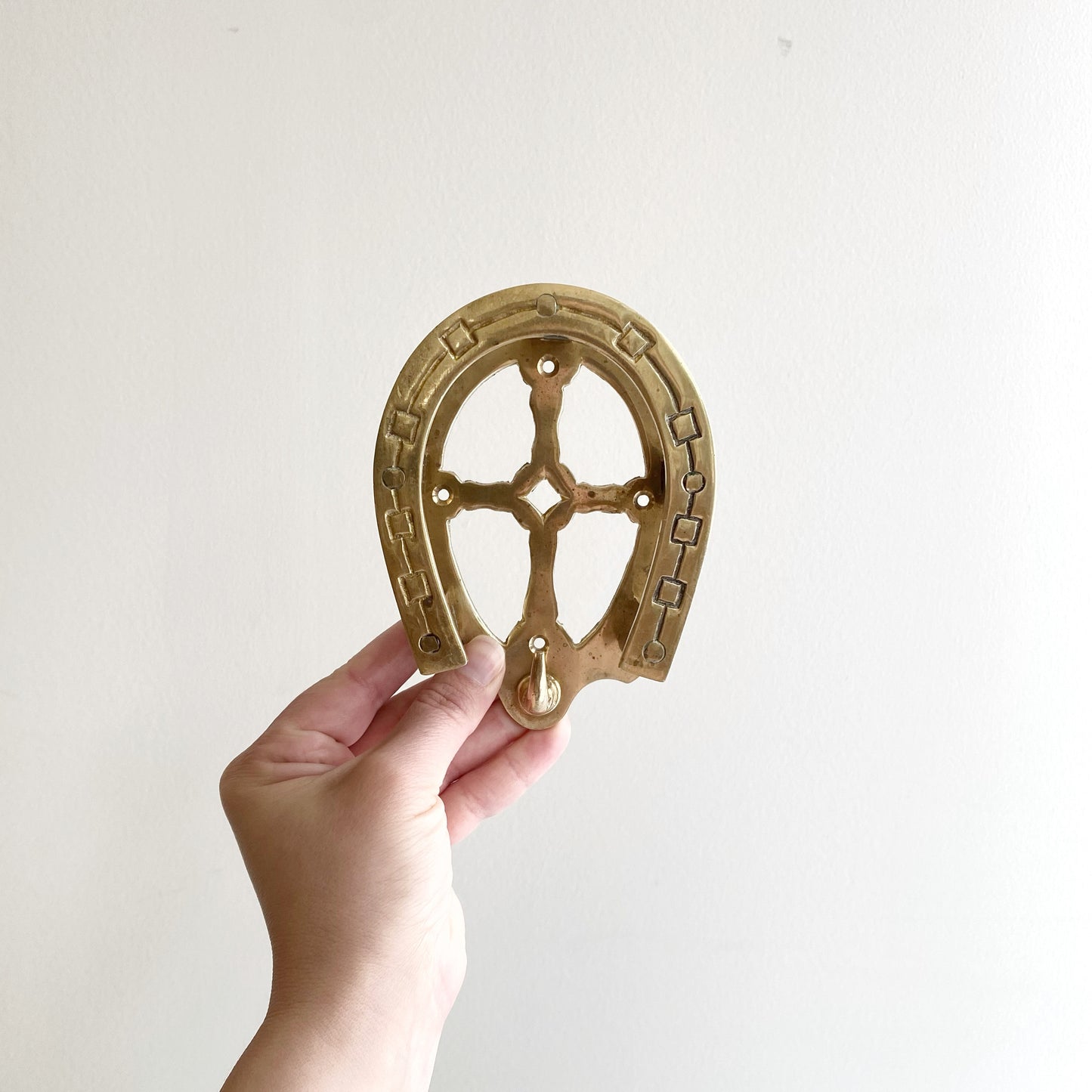 Vintage Brass Horseshoe Wall Hook