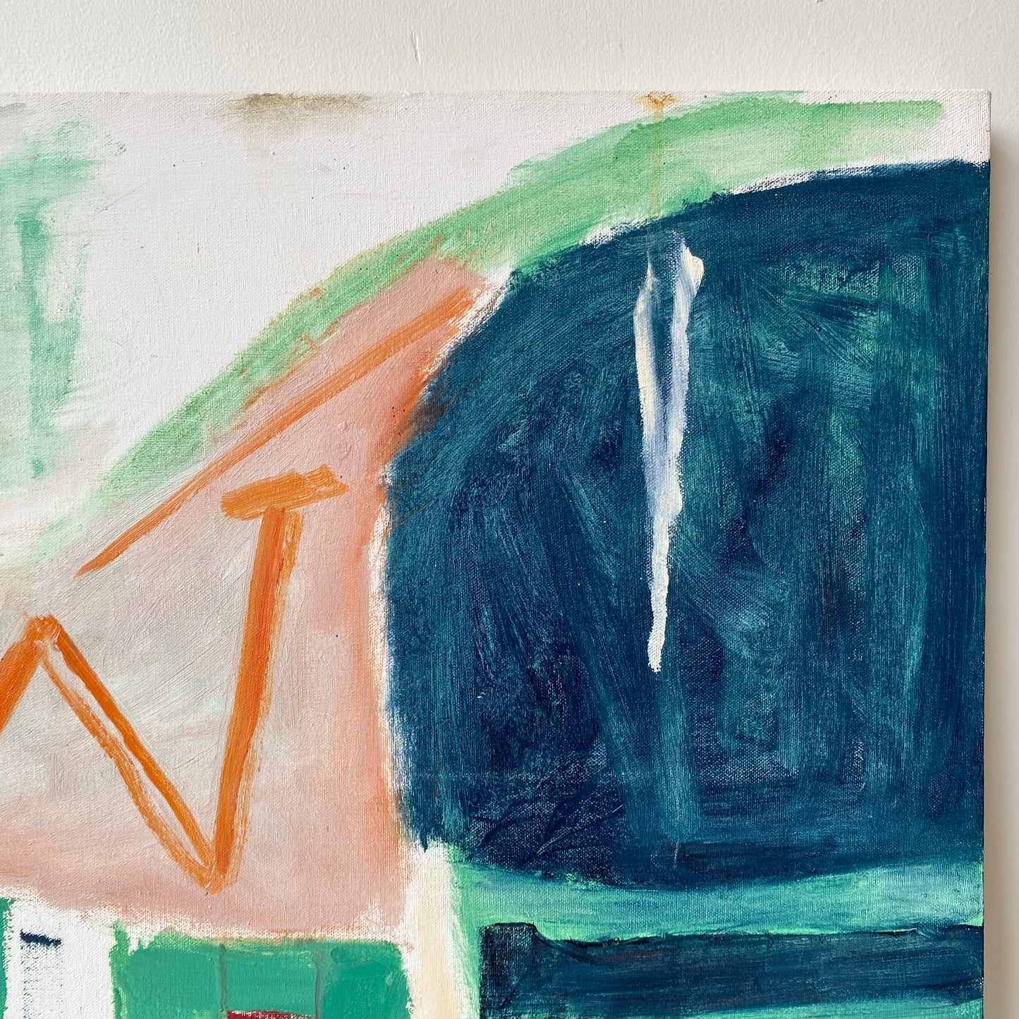Vintage Original Abstract Painting (24" x 21")