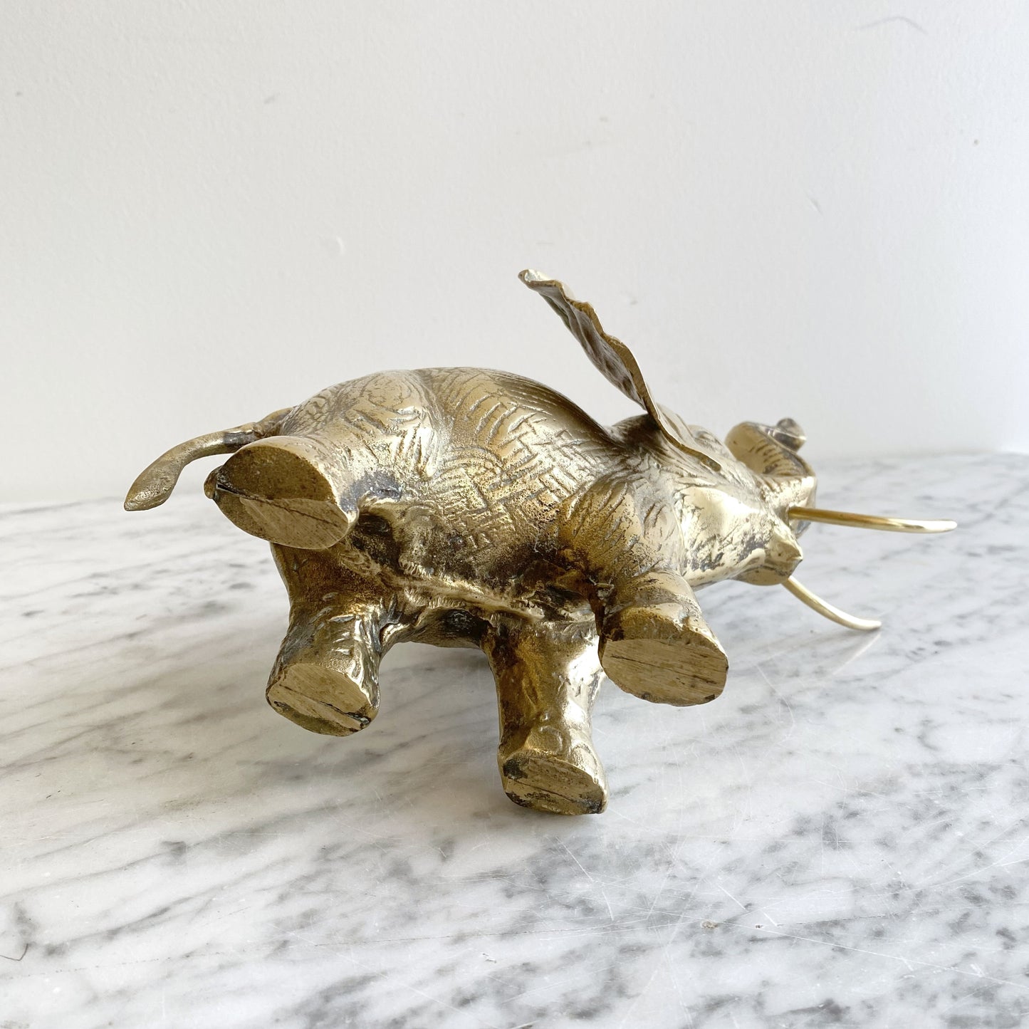 Darling Vintage Brass Elephant, 8.25"