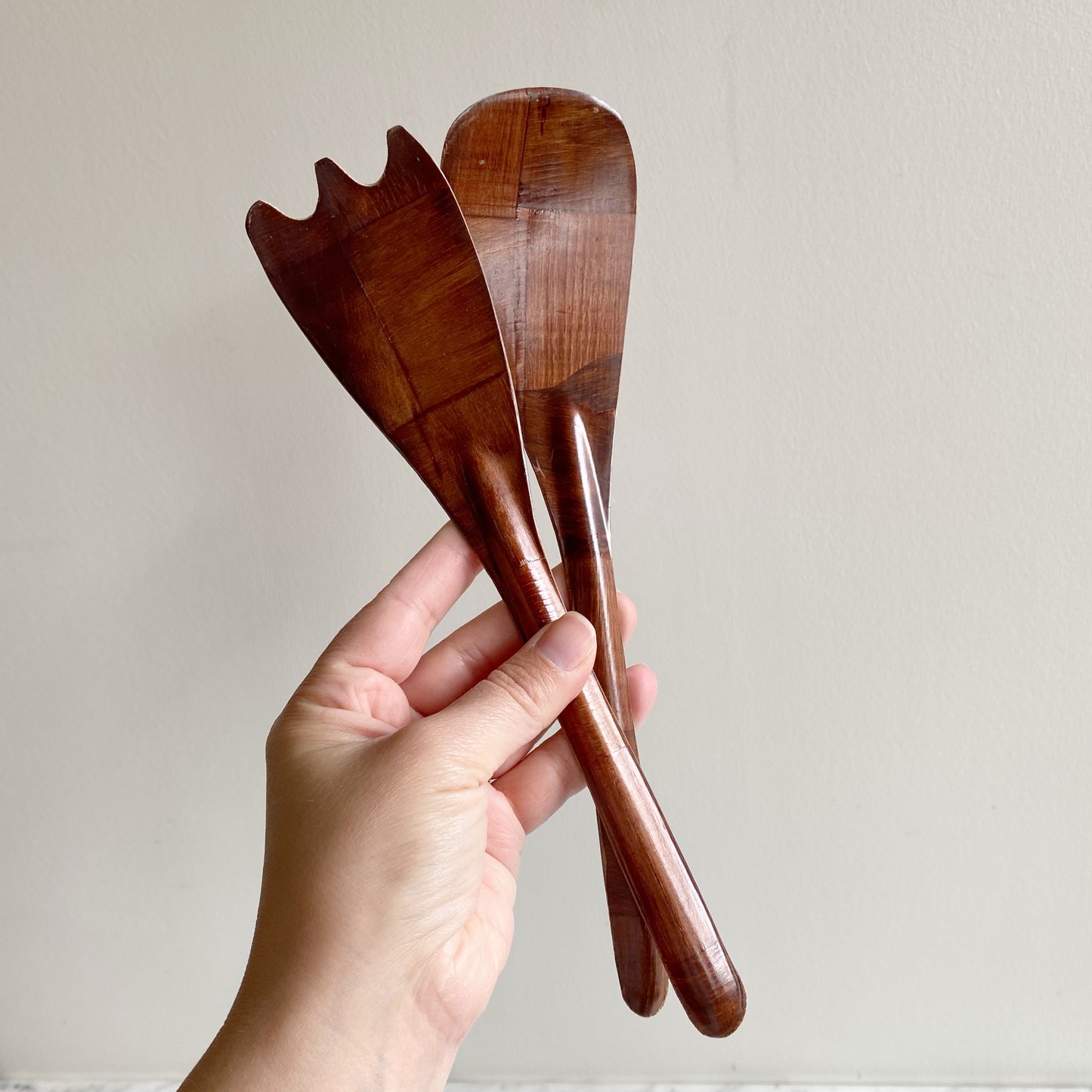 Vintage Square Wood Serving Set (7-pc)
