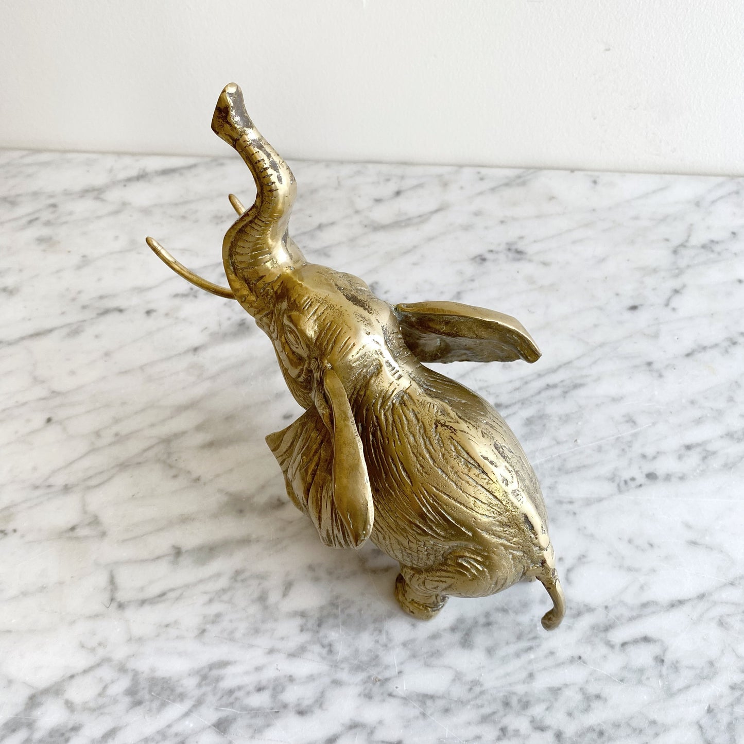 Darling Vintage Brass Elephant, 8.25"