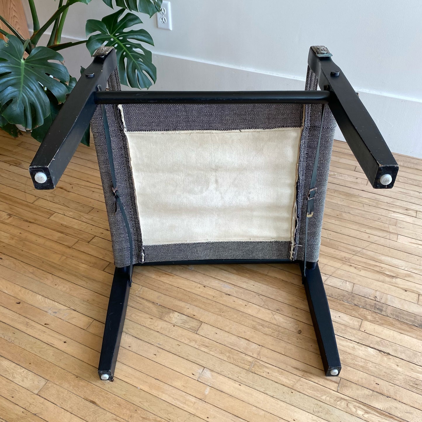 Vintage MCM Safari Chair + Ottoman Set