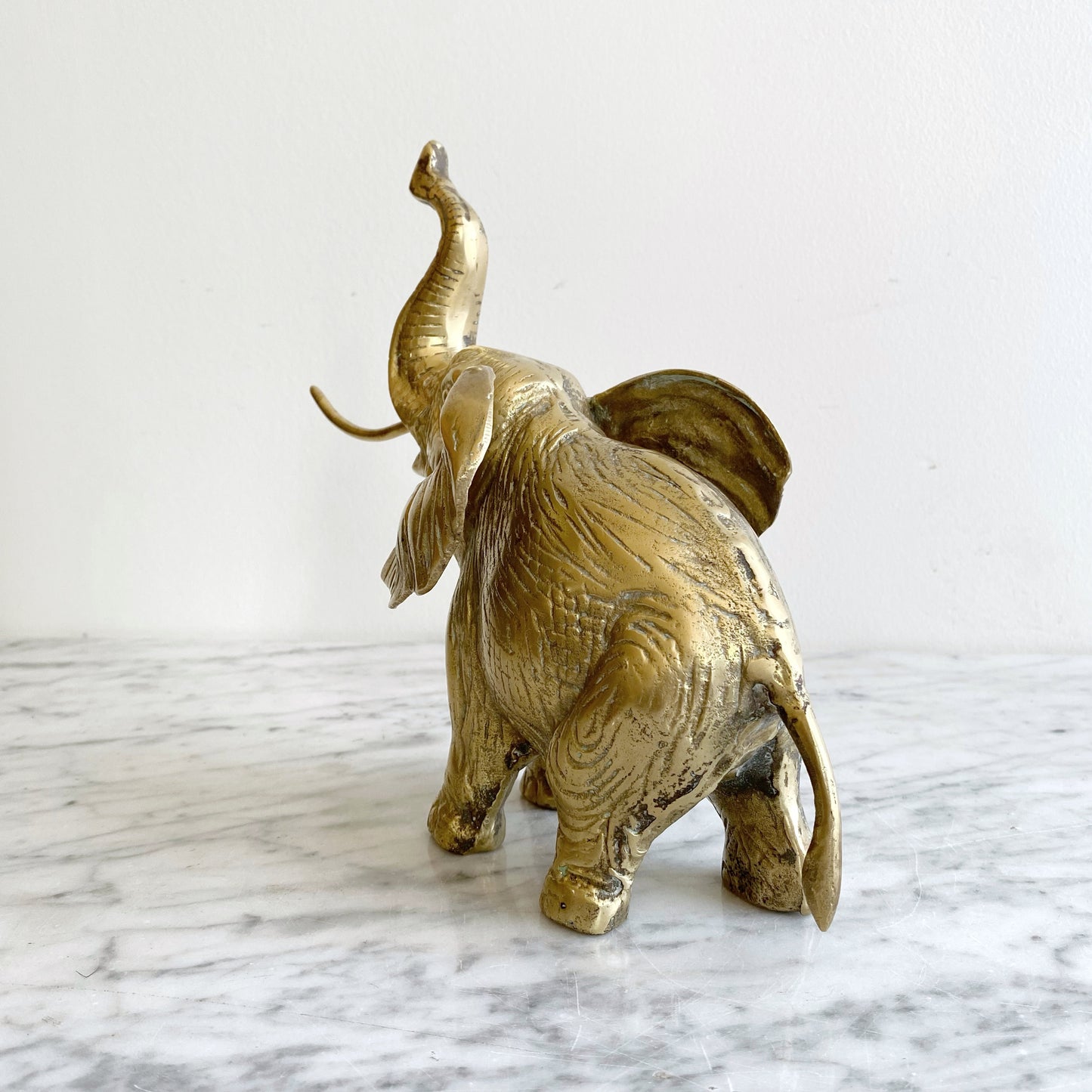 Darling Vintage Brass Elephant, 8.25"
