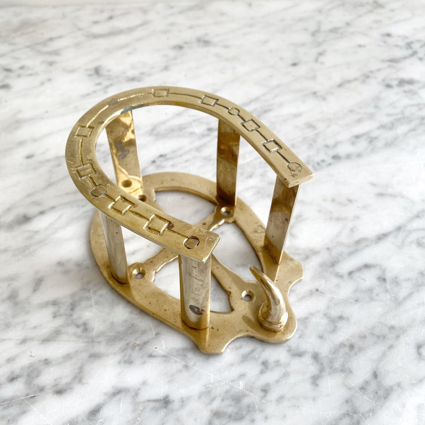 Vintage Brass Horseshoe Wall Hook