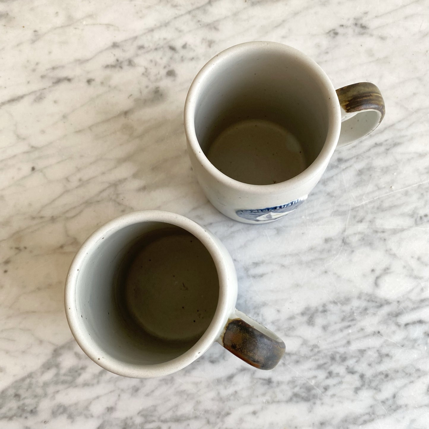 Pair of Matching Ceramic Sailboat Mugs