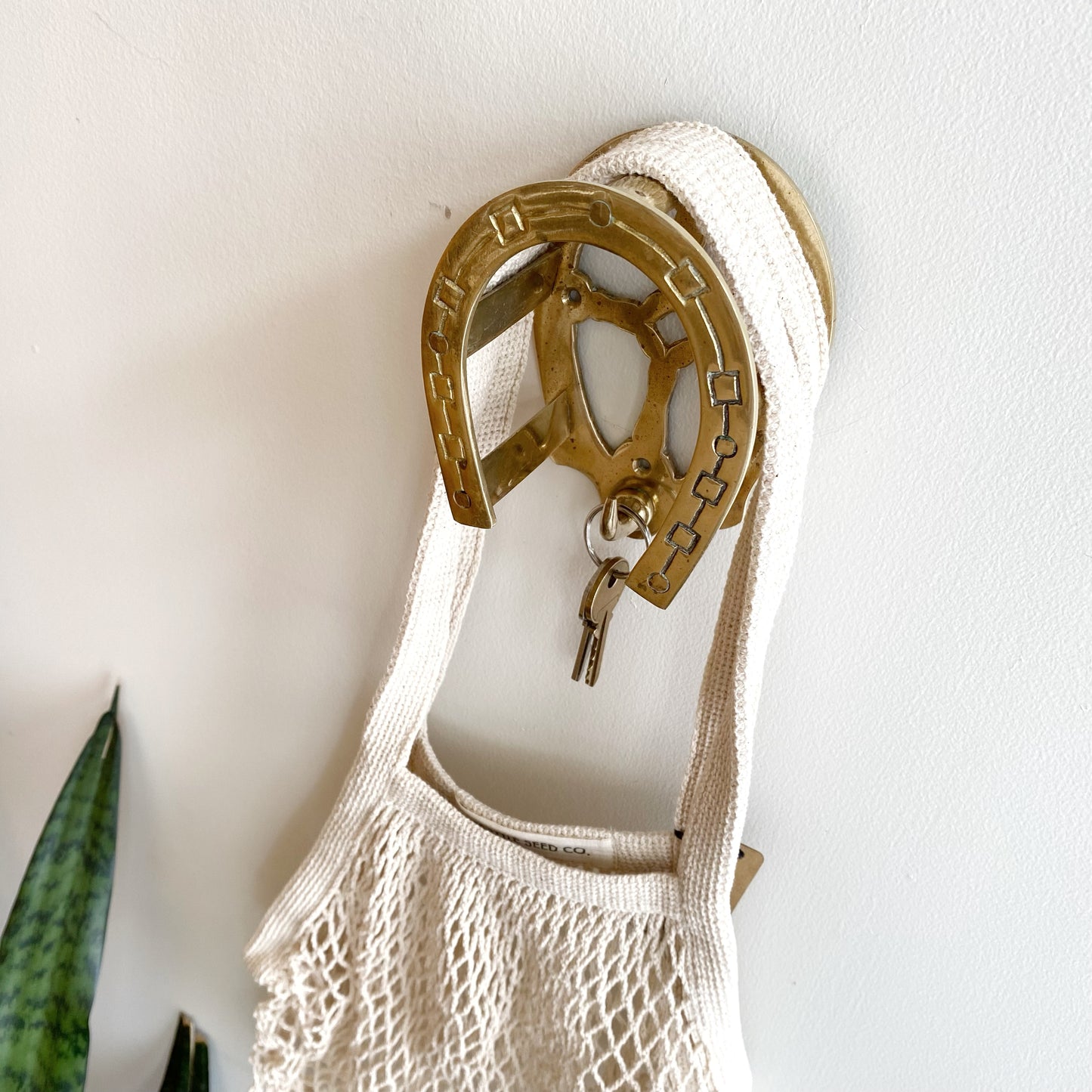 Vintage Brass Horseshoe Wall Hook