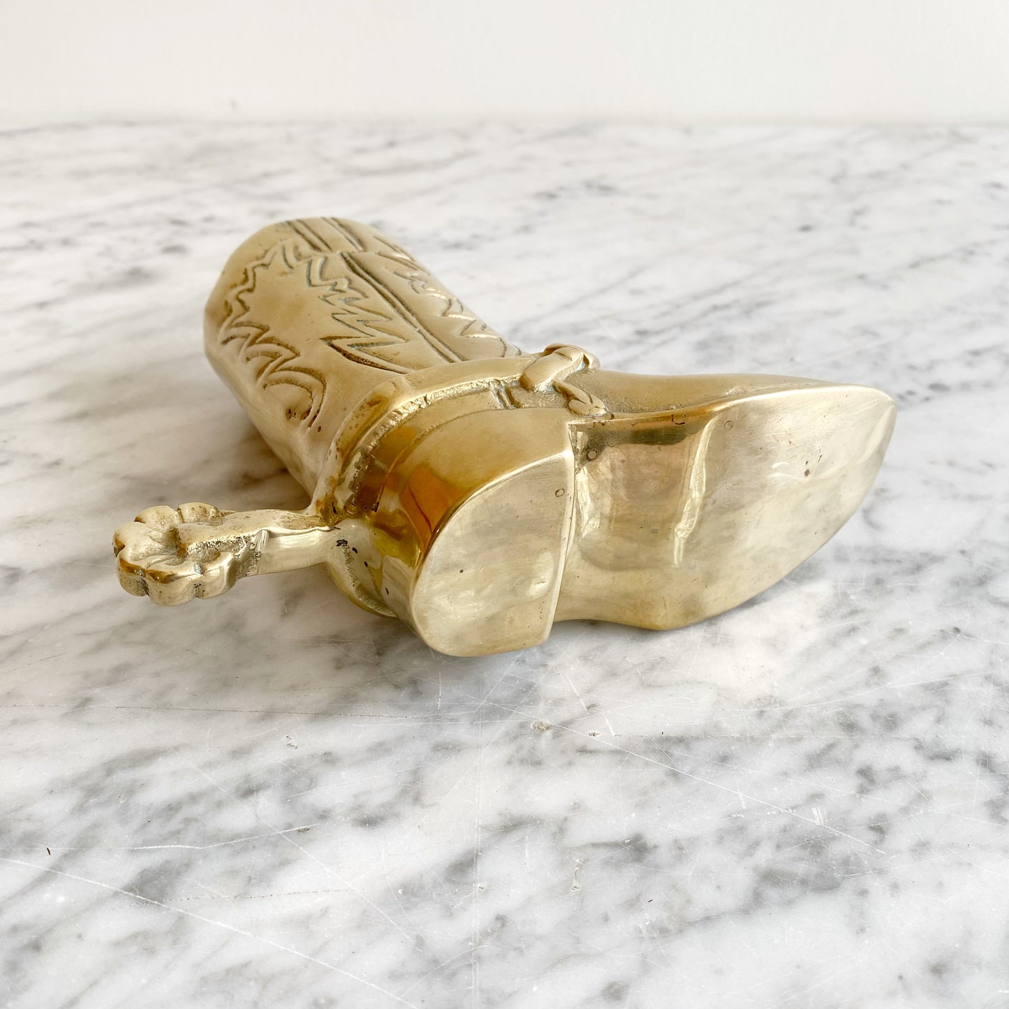 Vintage Brass Cowboy / Cowgirl Boot, 5"