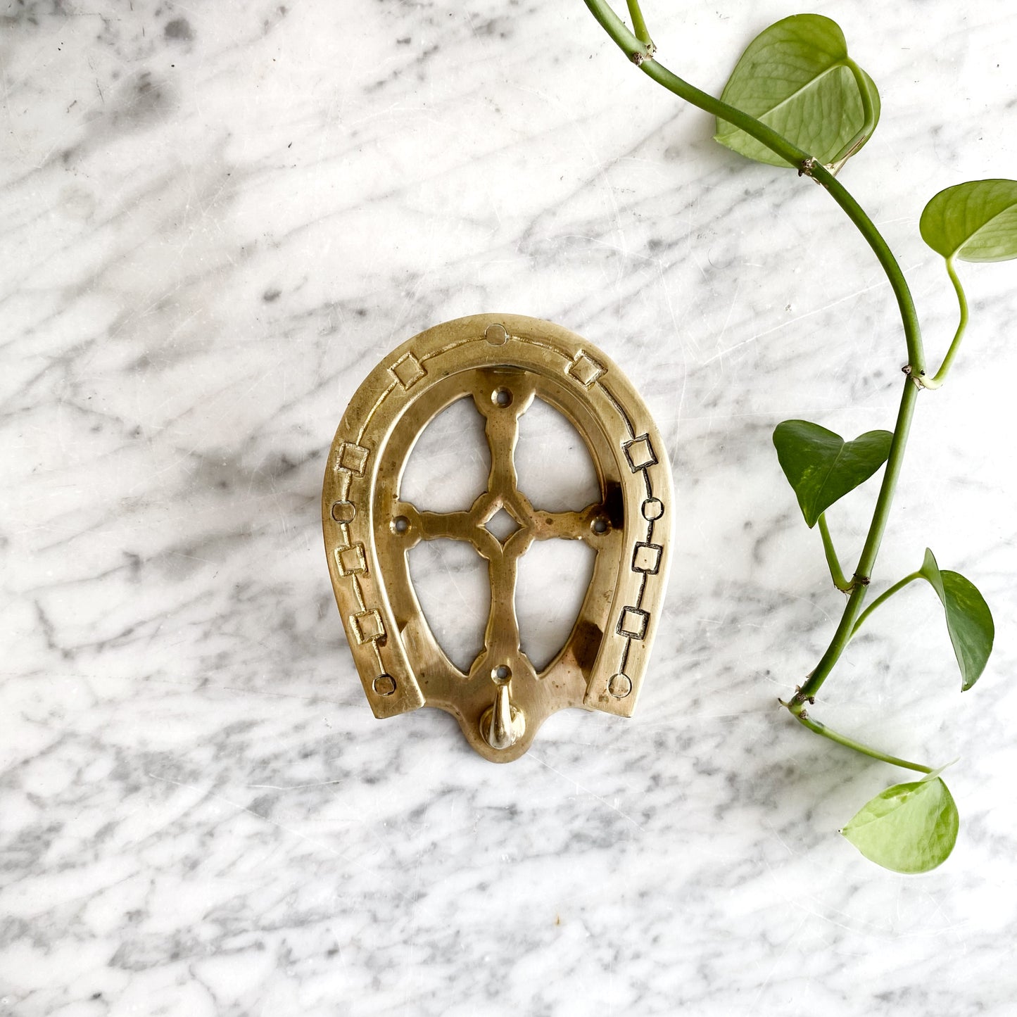 Vintage Brass Horseshoe Wall Hook