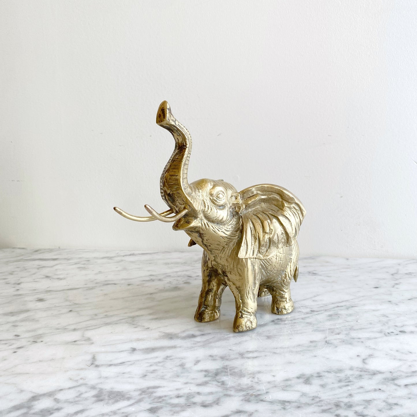Darling Vintage Brass Elephant, 8.25"