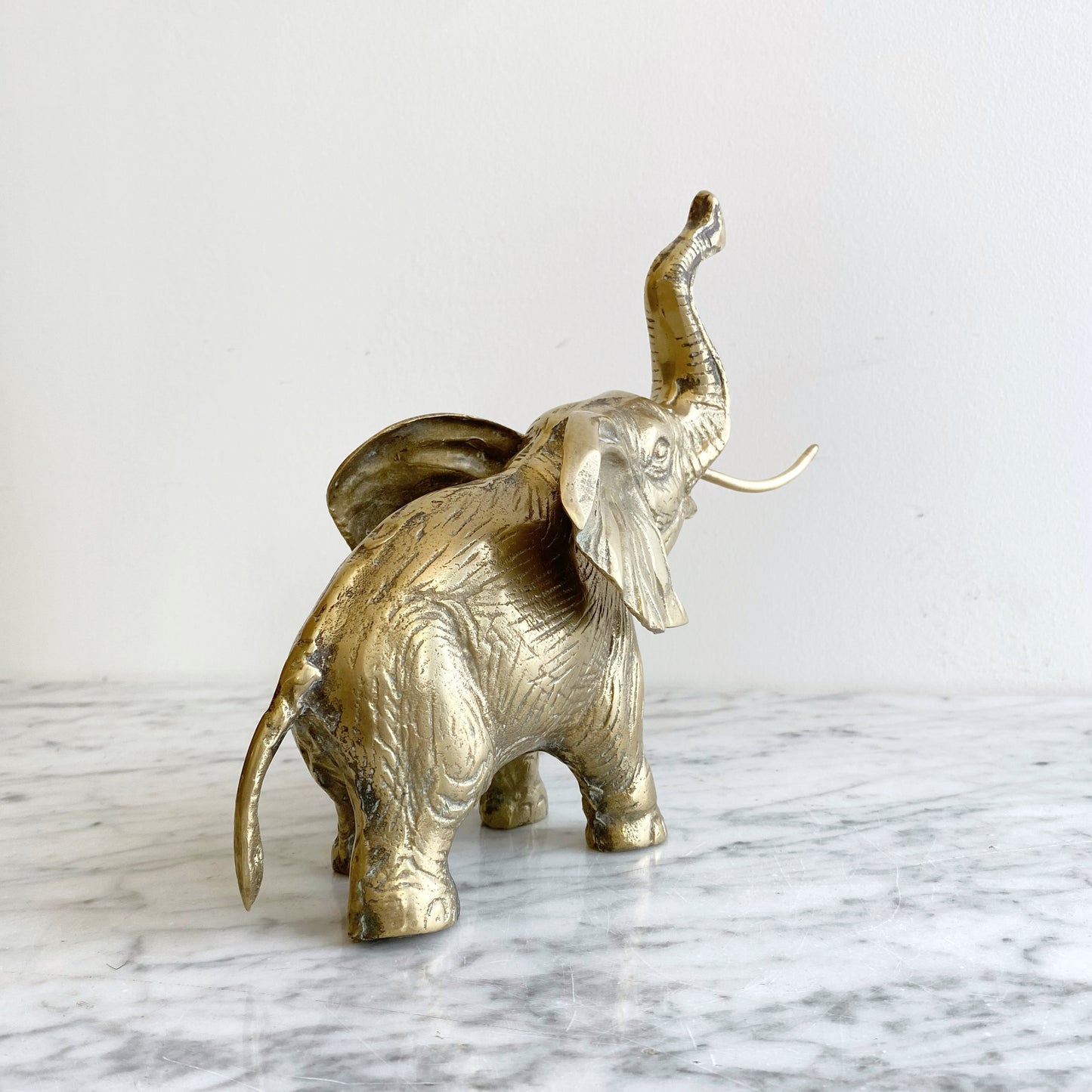 Darling Vintage Brass Elephant, 8.25"