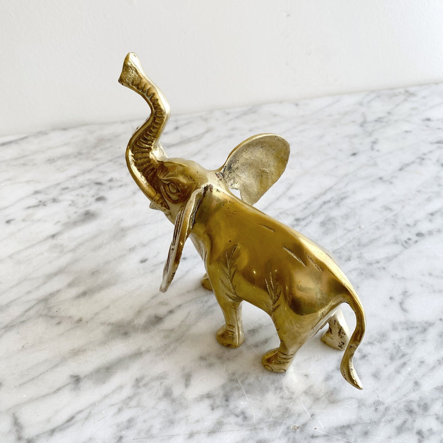 Vintage Brass Elephant, 6"
