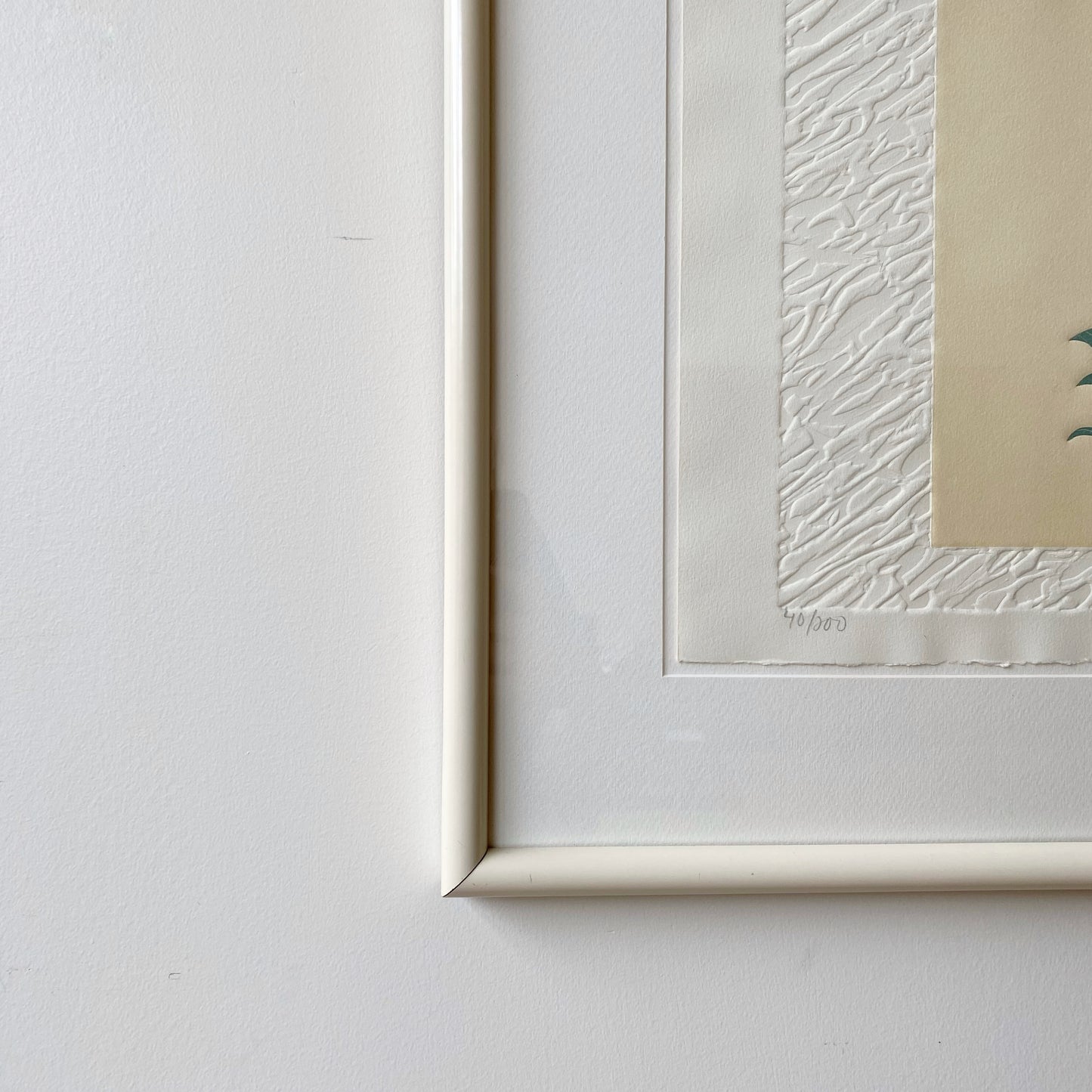 Vintage Framed Original Floral Art Print (23 x 28.5")