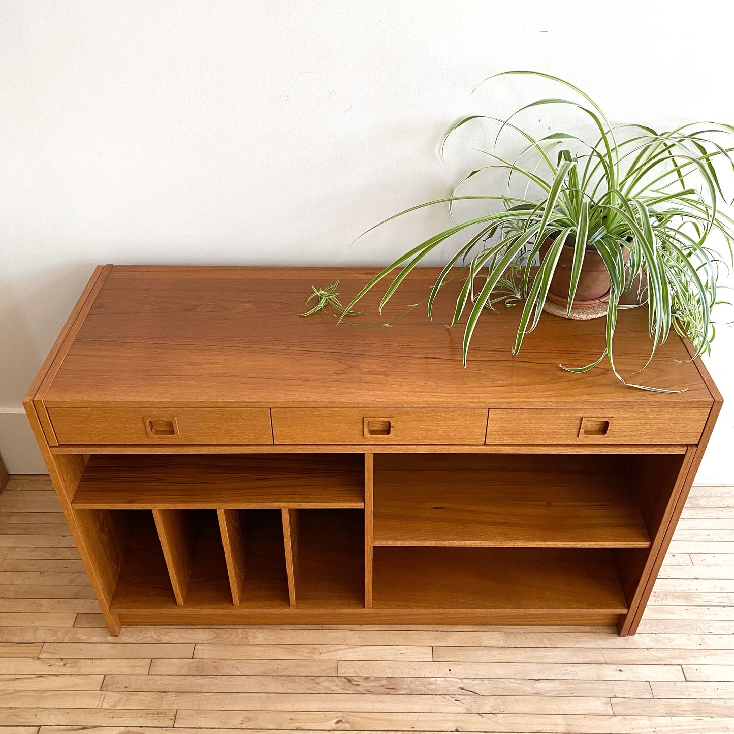 Vintage Expandable Teak Media Credenza